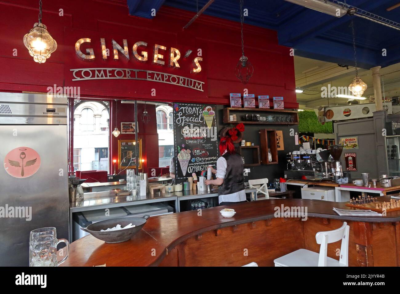 Gingers Comfort Emporium, 1st ° piano, Affleck Palace , 52 Church St, Manchester , INGHILTERRA, REGNO UNITO, M4 1PW Foto Stock
