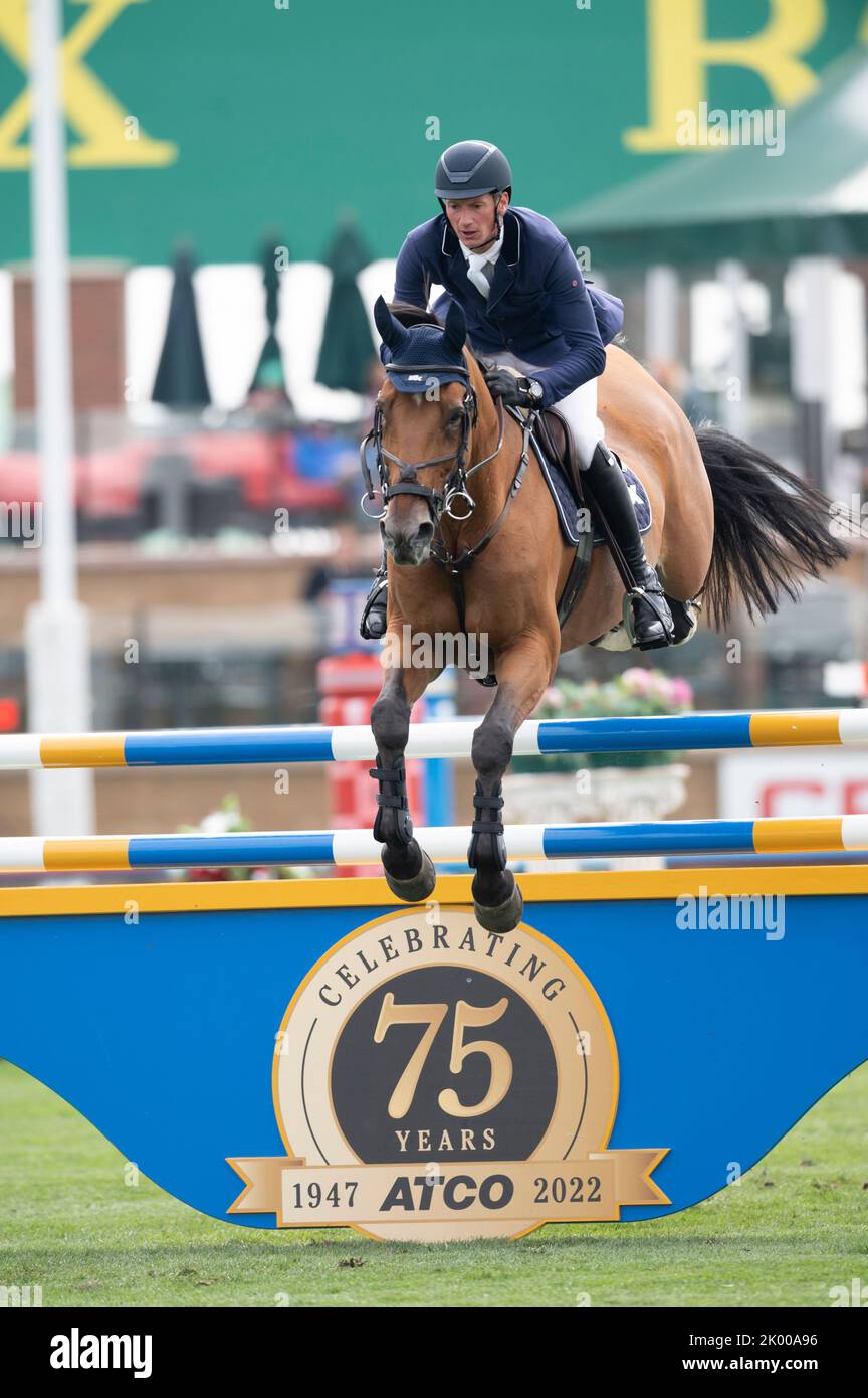 Calgary, Alberta, Canada, 2022-09-08, Daniel Deusser (GER) cavalcando Killer Queen VDM, Spruce Meadows International Showjumping , The Masters - ATCO Cu Foto Stock