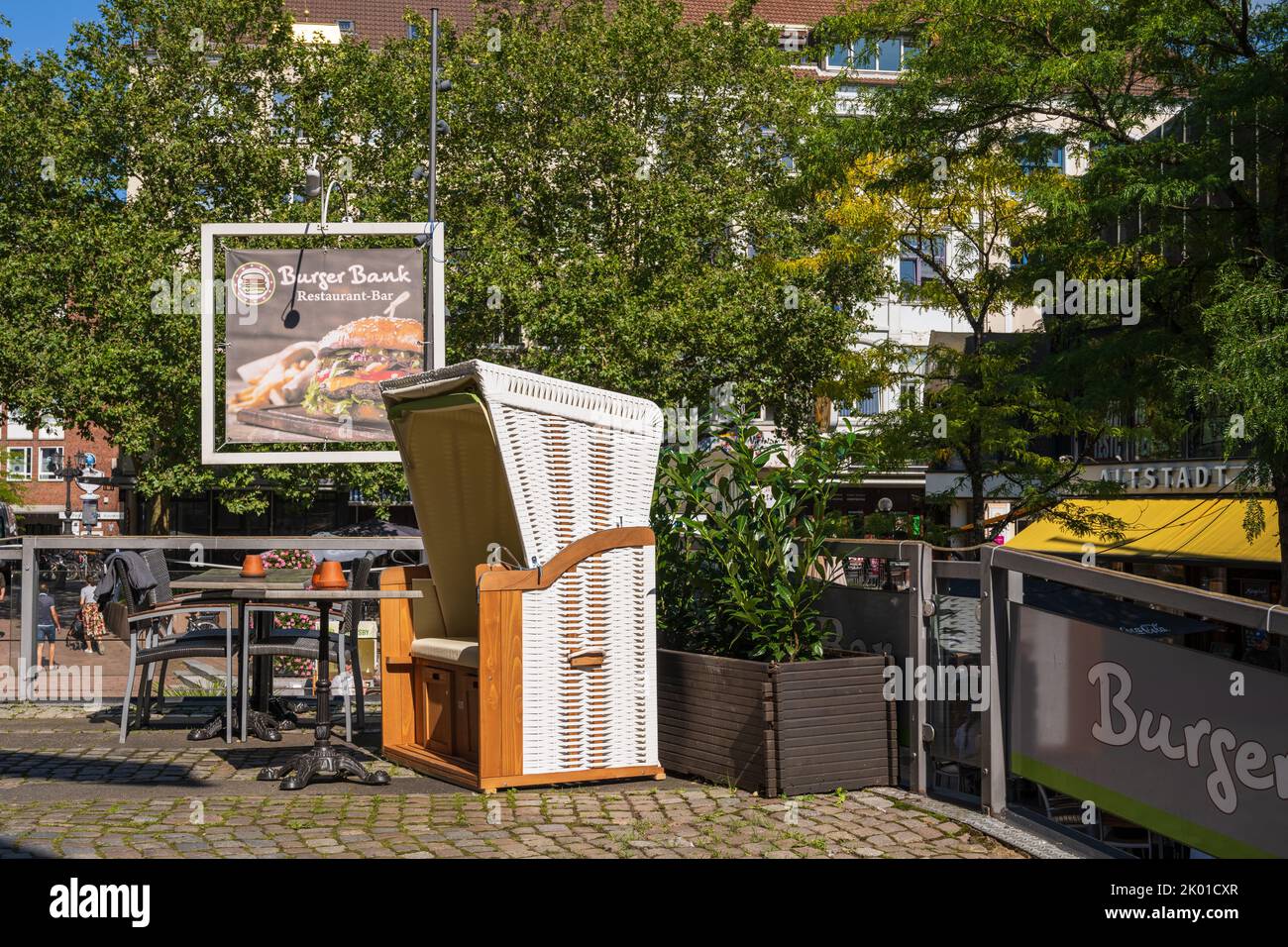 Sommerliche impressionen aus der Kieler Altstadt um den Alten Markt Foto Stock