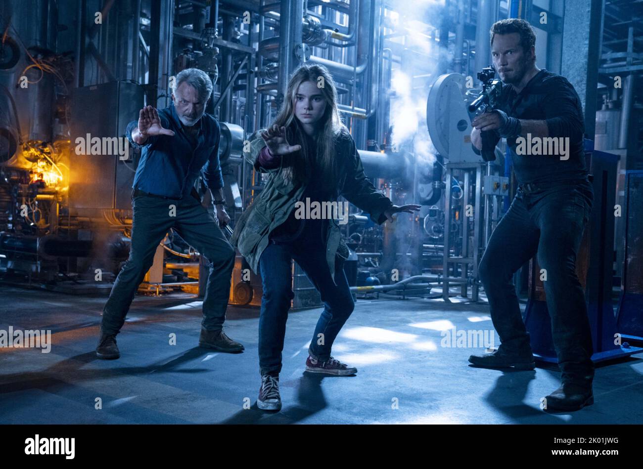 JURASSIC WORLD DOMINION (2022) SAM NEILL ISABELLA SERMON CHRIS PRATT COLIN TREVORROW (DIR) UNIVERSAL PICTURES/MOVIESTORE COLLECTION Foto Stock