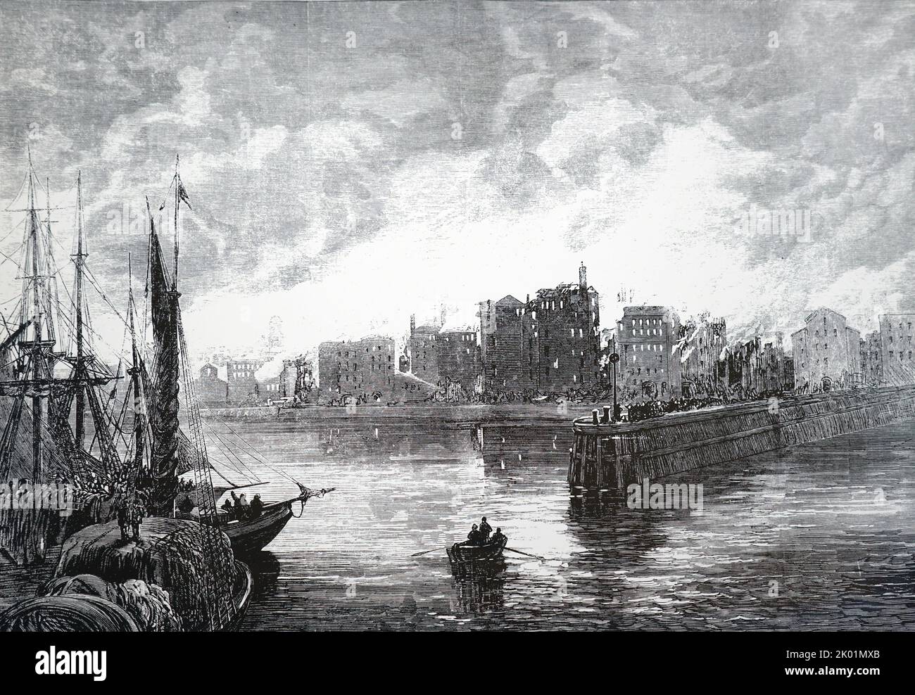 Chicago sul fuoco. Foto Stock