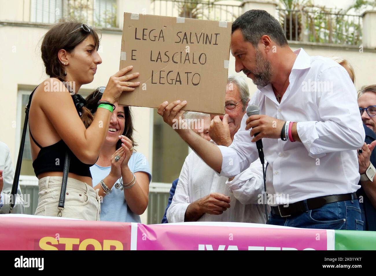 Italia Regione Toscana Arezzo 8 settembre 2022 Matteo Salvini