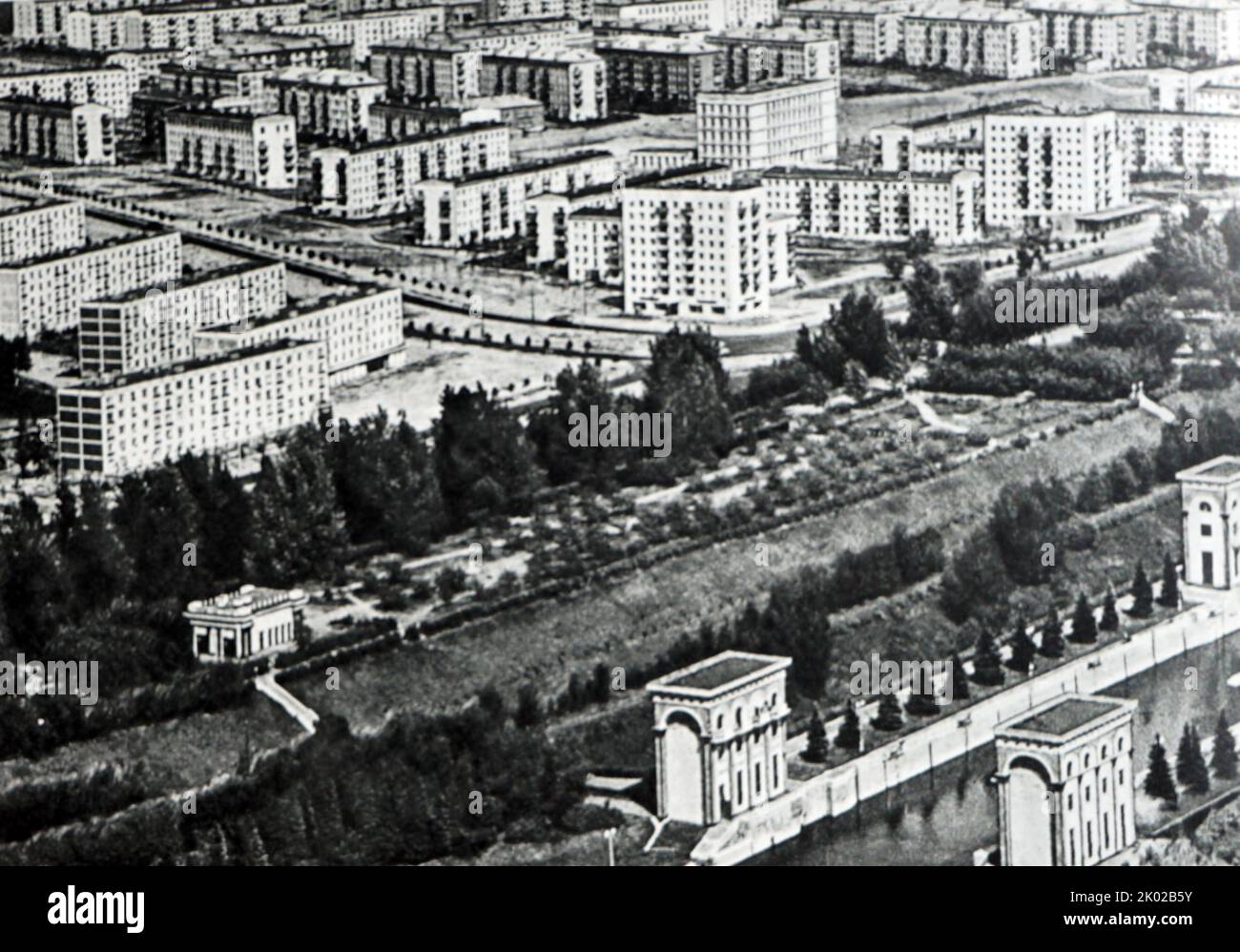 Nuovi quartieri residenziali a Mosca costruiti negli anni '60 Foto Stock