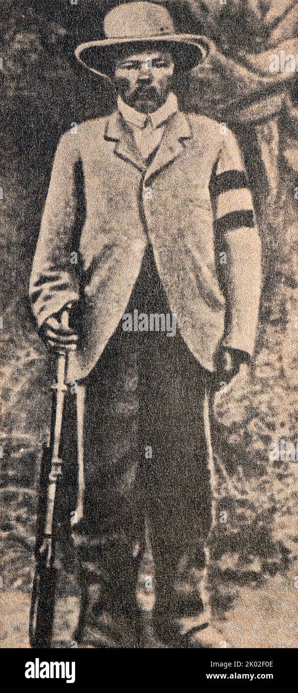 Hendrik Witbooi (c.. 1830 - 29 ottobre 1905) un capo del popolo Khowesin, una sub-tribù dei Khoikhoi. Visse nell'attuale Namibia. Witbooi è considerato uno degli eroi nazionali della Namibia. Foto Stock