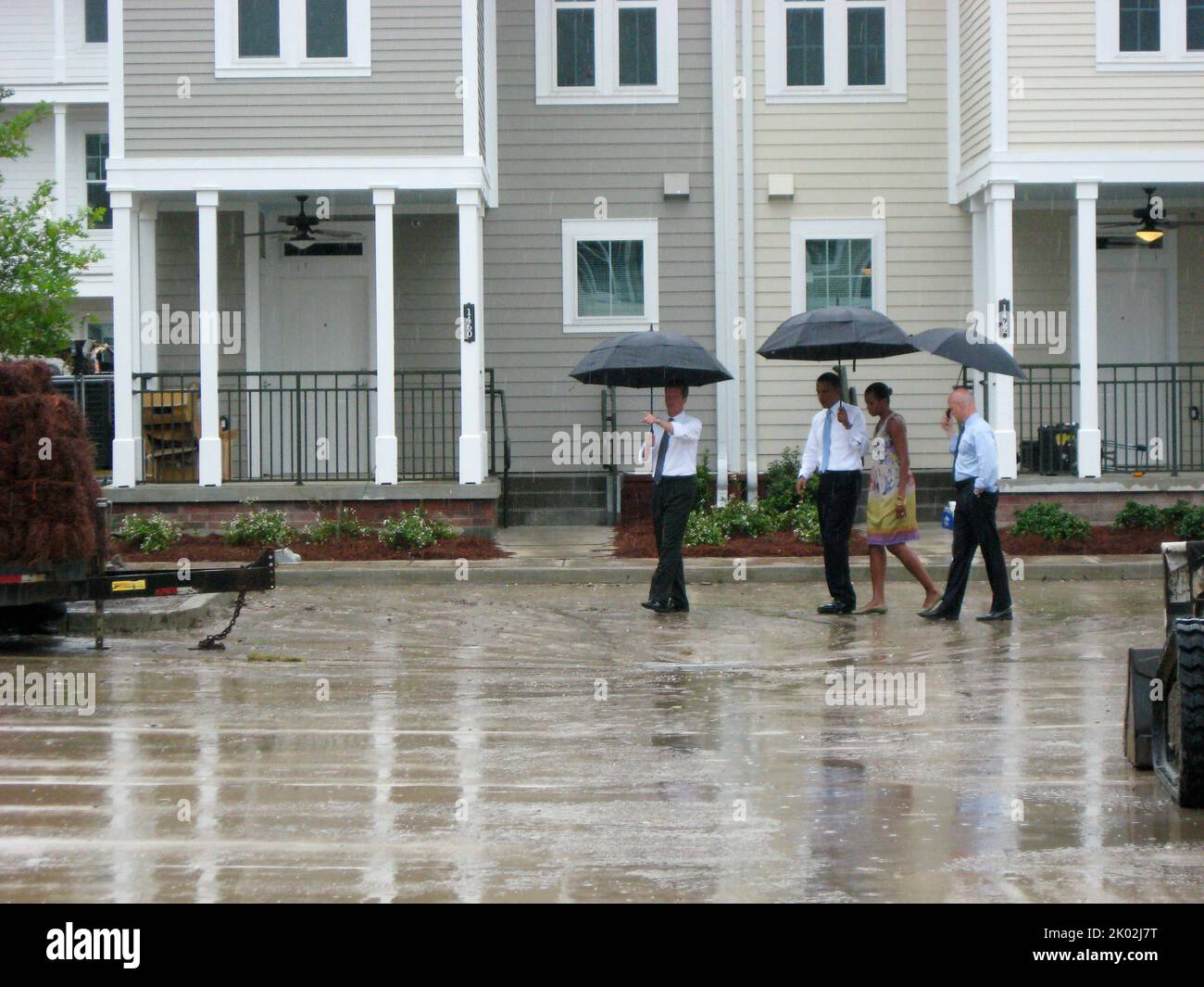 Il Segretario Shaun Donovan a New Orleans, Louisiana, dove si è Unito al Presidente Barack Obama, alla First Lady Michelle Obama, e al Sindaco di New Orleans Mitch Landrieu per un tour del Columbia Parc Housing Development, e agli eventi che hanno segnato il quinto anniversario dell'uragano Katrina. Foto Stock