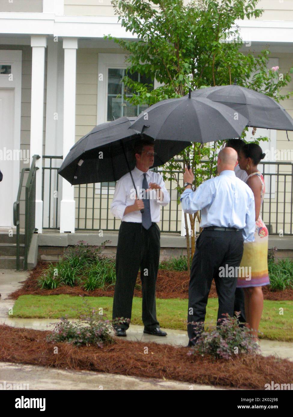 Il Segretario Shaun Donovan a New Orleans, Louisiana, dove si è Unito al Presidente Barack Obama, alla First Lady Michelle Obama, e al Sindaco di New Orleans Mitch Landrieu per un tour del Columbia Parc Housing Development, e agli eventi che hanno segnato il quinto anniversario dell'uragano Katrina. Foto Stock