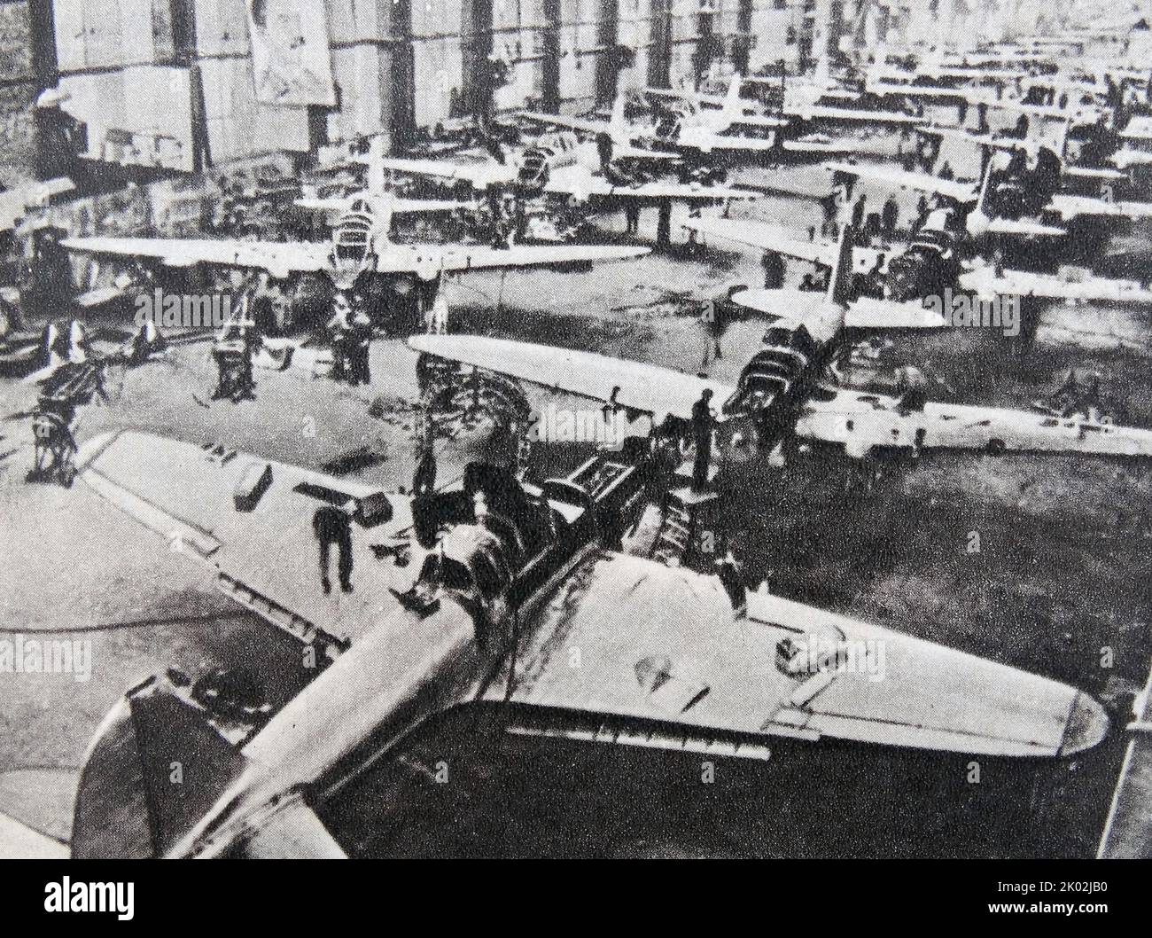 Durante la Grande guerra patriottica, l'industria aeronautica sovietica ha prodotto più di 112 mila aerei da combattimento Foto Stock