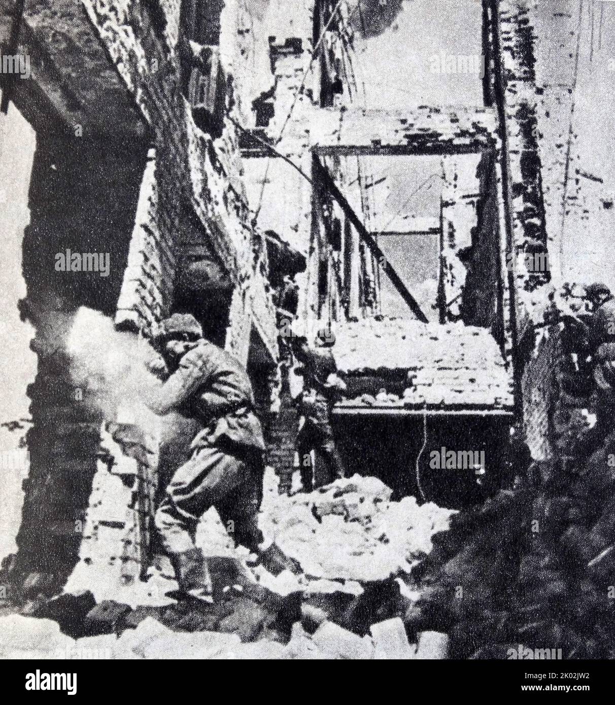 Street combatte a Stalingrad. Autunno 1942 Foto Stock