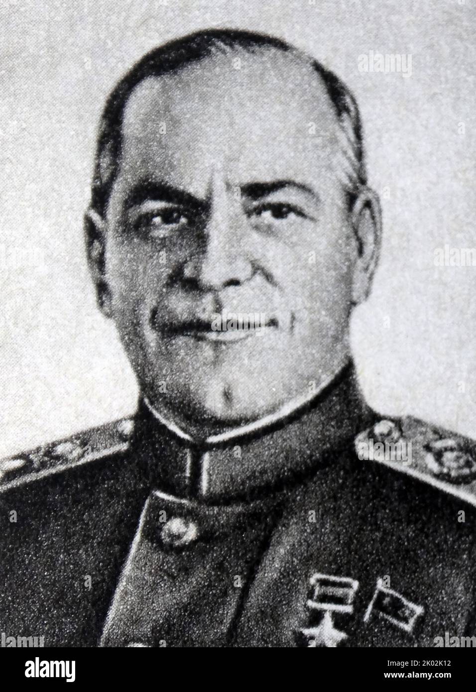 Georgy Konstantinovich Zhukov (1896 - 1974) Maresciallo dell'Unione Sovietica. Ha anche ricoperto la carica di Capo dello Stato maggiore, Ministro della Difesa, ed è stato membro del Presidio del Partito Comunista (in seguito Politburo). Durante la seconda guerra mondiale, Foto Stock