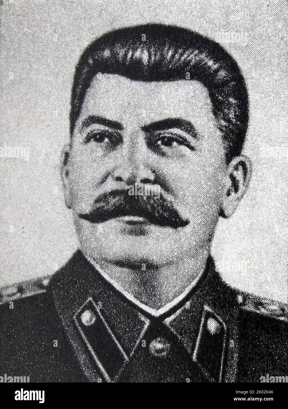 Joseph Vissarionovich Stalin (1878 - 1953) politico sovietico che governò l'Unione Sovietica dalla metà degli anni '1920s fino alla sua morte nel 1953. Fu segretario generale del Partito Comunista dell'Unione Sovietica (1922-1952) e primo ministro dell'Unione Sovietica (1941-1953). Foto Stock