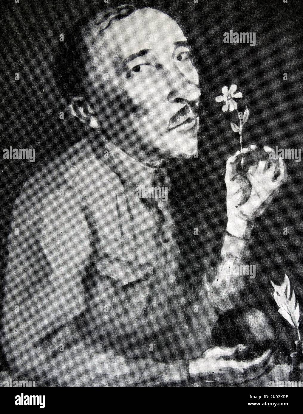 Savinokov Caricatura di N. Rodlov. Boris Viktorovich Savinkov (1879 - 1925) scrittore russo e rivoluzionario. Come uno dei leader dell'Organizzazione combattente del Partito rivoluzionario Socialista, dopo la Rivoluzione di Febbraio del 1917, divenne Vice Ministro della Guerra (in carica da Luglio ad Agosto 1917) nel Governo provvisorio. Dopo la Rivoluzione d'Ottobre dello stesso anno organizzò una resistenza armata contro i bolscevichi al potere. Savinkov emigrò dalla Russia sovietica nel 1920, ma nel 1924 l'OGPU lo attirò in Unione sovietica e lo arrestò. Foto Stock