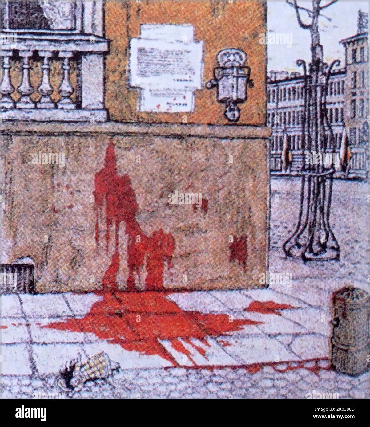 Idyll di ottobre. Artista M. Dobuzhinsky. Illustrazione satirica raffigurante la rivoluzione russa del 1905. Foto Stock