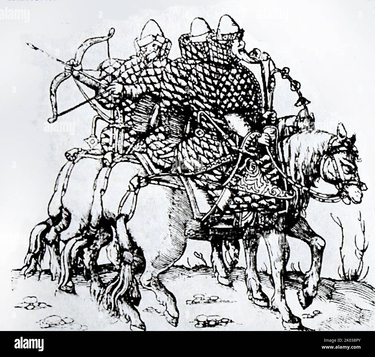 Soldati russi del 16th ° secolo. Foto Stock