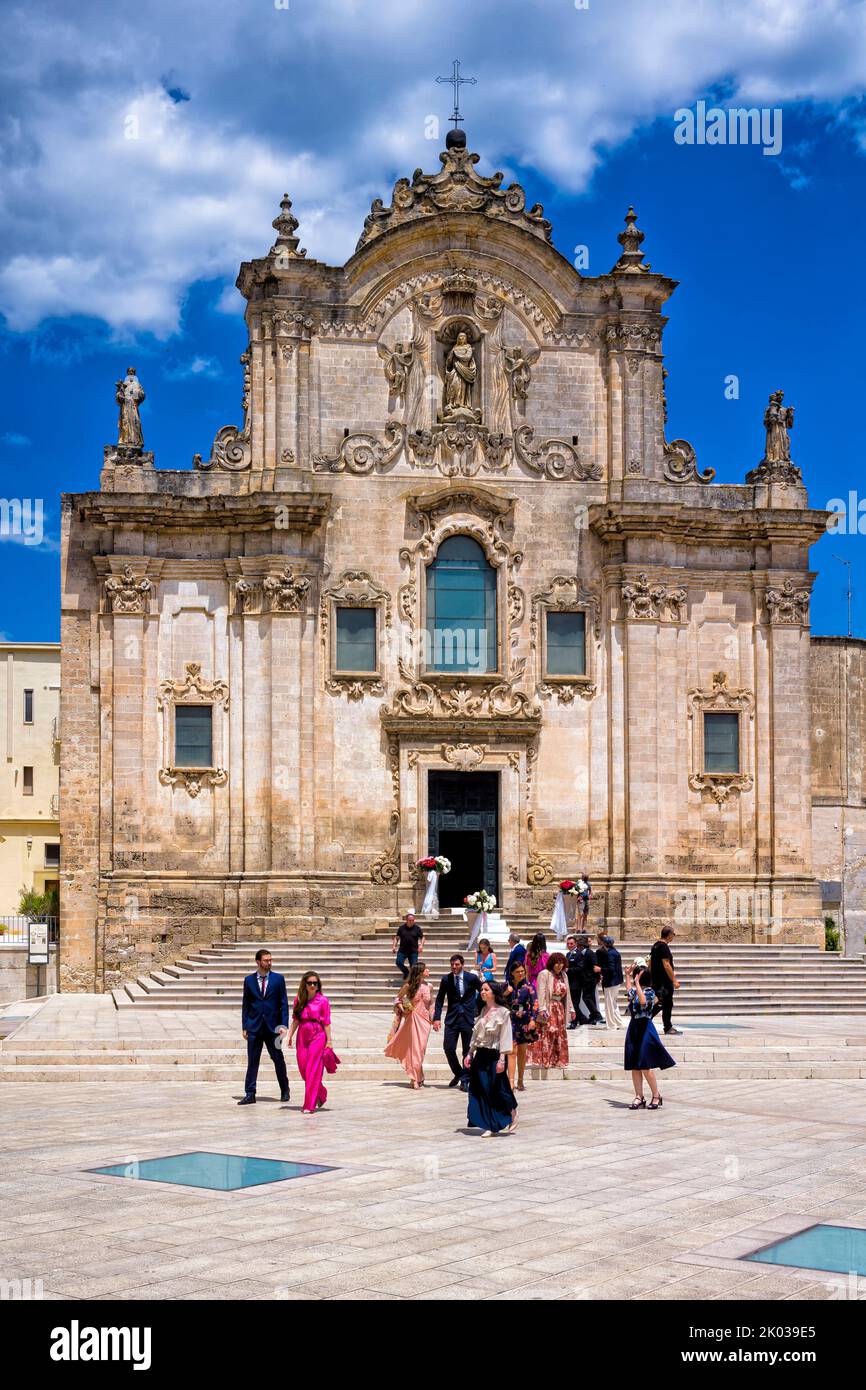 Matrimonio a Matera, capitale europea della cultura 2019, Basilicata, Italia Foto Stock