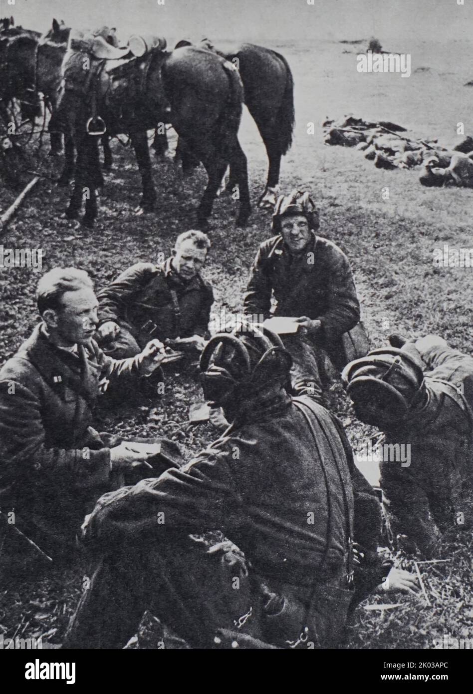 Unità di cavalleria sovietica in Russia, seconda guerra mondiale, 1941. Foto Stock