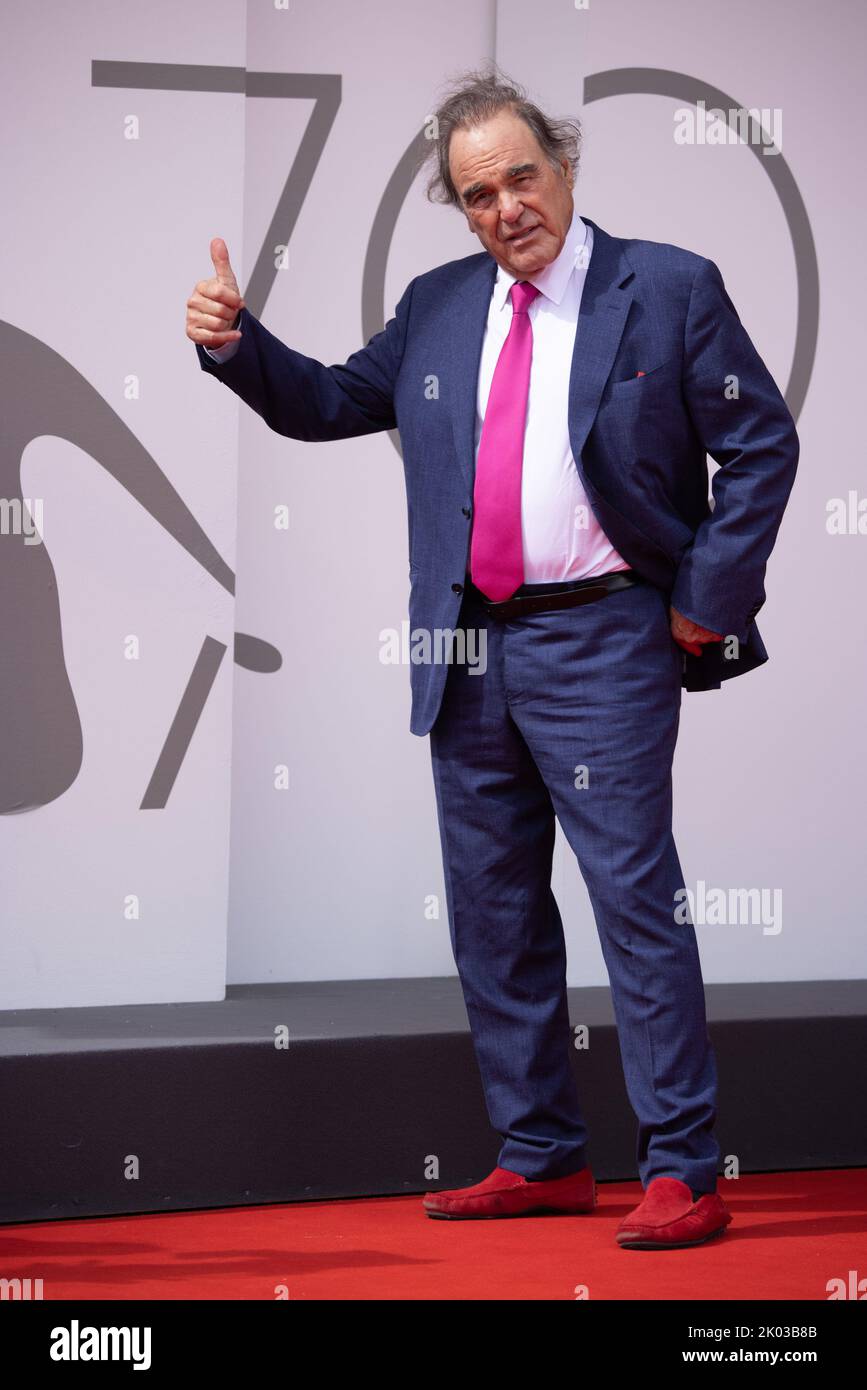 Oliver Stone partecipa al tappeto rosso 'nucleare' al Festival Internazionale del Film di Venezia del 79th, il 09 settembre 2022, a Venezia. ©Photo: Cinzia Camela. Foto Stock