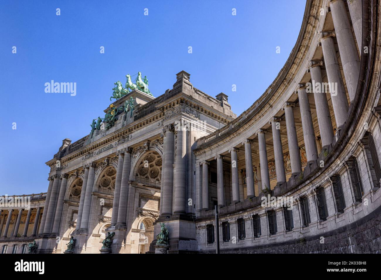 Arco trionfale al Parco del Giubileo. Bruxelles, Belgio. Foto Stock