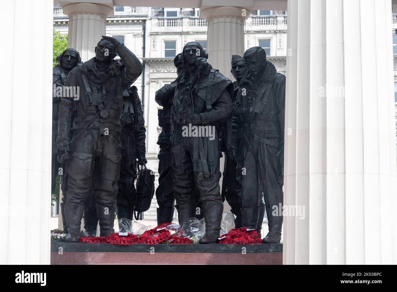 RAF Bomber Command Memorial, Memorial ai piloti Bomber, Piccadilly, Hyde Park Corner, Londra, Regno Unito Foto Stock