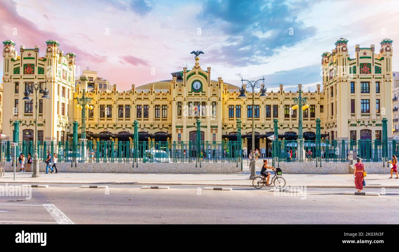 Stazione nord di Valencia, Spagna Foto Stock