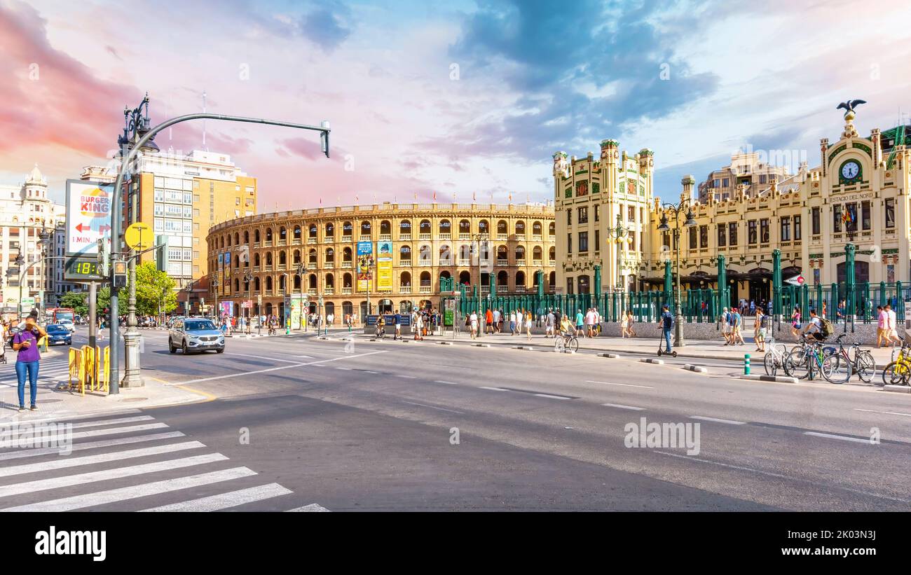 Stazione nord di Valencia, Spagna Foto Stock