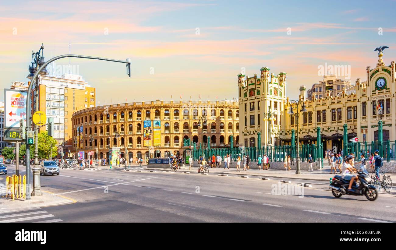 Stazione nord di Valencia, Spagna Foto Stock