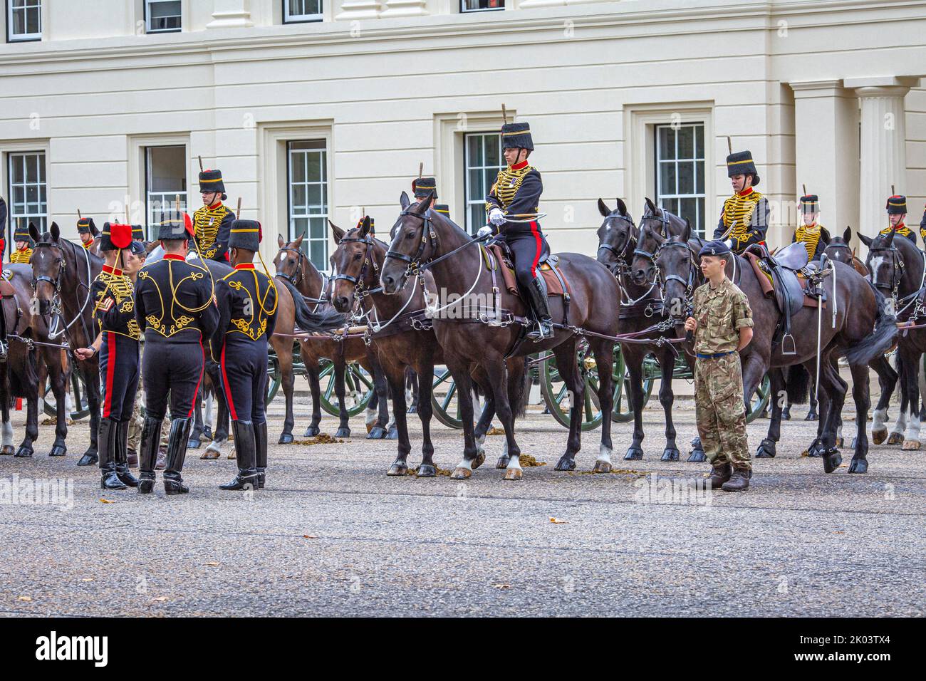 Londra, Regno Unito. 9th Set, 2022. The King's Troop Royal Horse Artillery, British Army, Photo Horst A. Friedrichs Alamy Live News Foto Stock