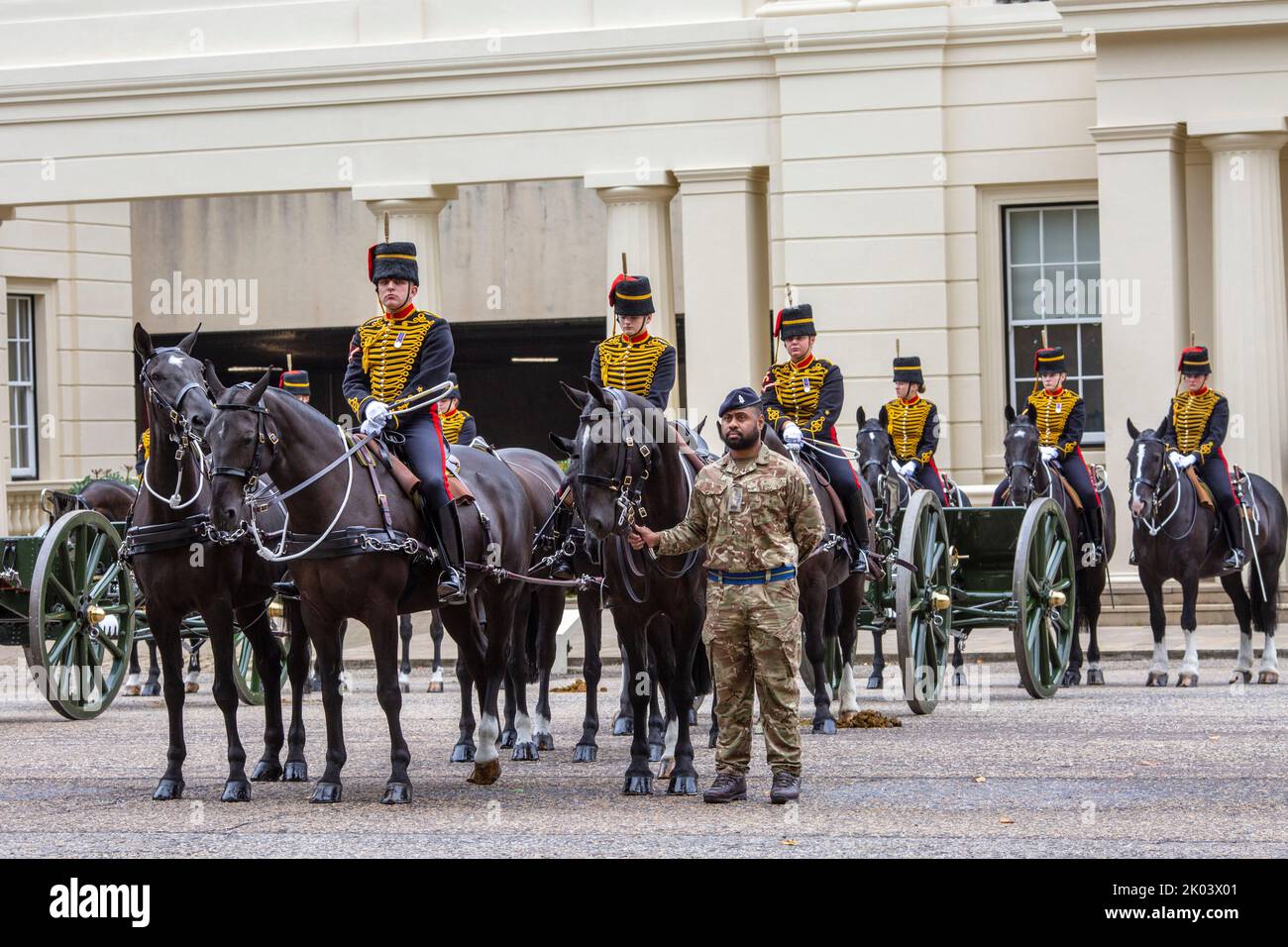 Londra, Regno Unito. 9th Set, 2022. The King's Troop Royal Horse Artillery, British Army, Photo Horst A. Friedrichs Alamy Live News Foto Stock
