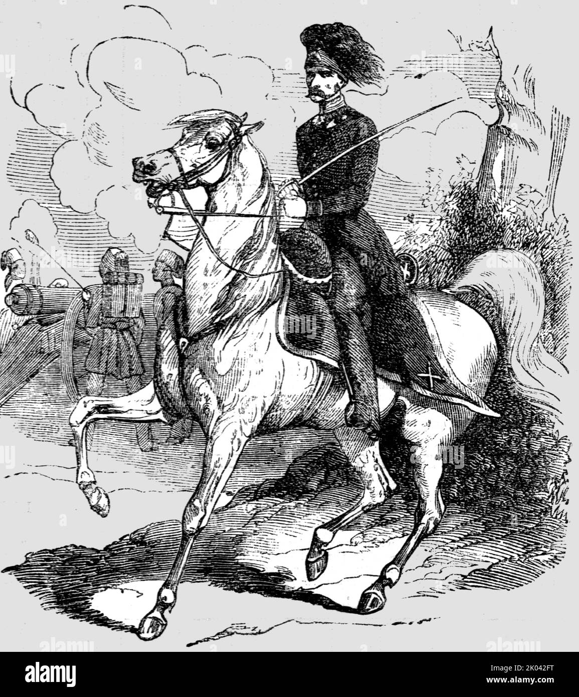 'Artiglieria Turca', 1854. Da "Cassells Illustrated Family Paper; London Weekly 31/12/1853 - 30/12/1854". Foto Stock