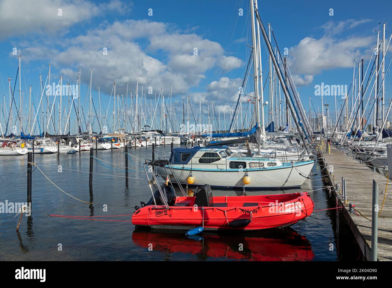 Barche, marina, Heiligenhafen, Schleswig-Holstein, Germania Foto Stock