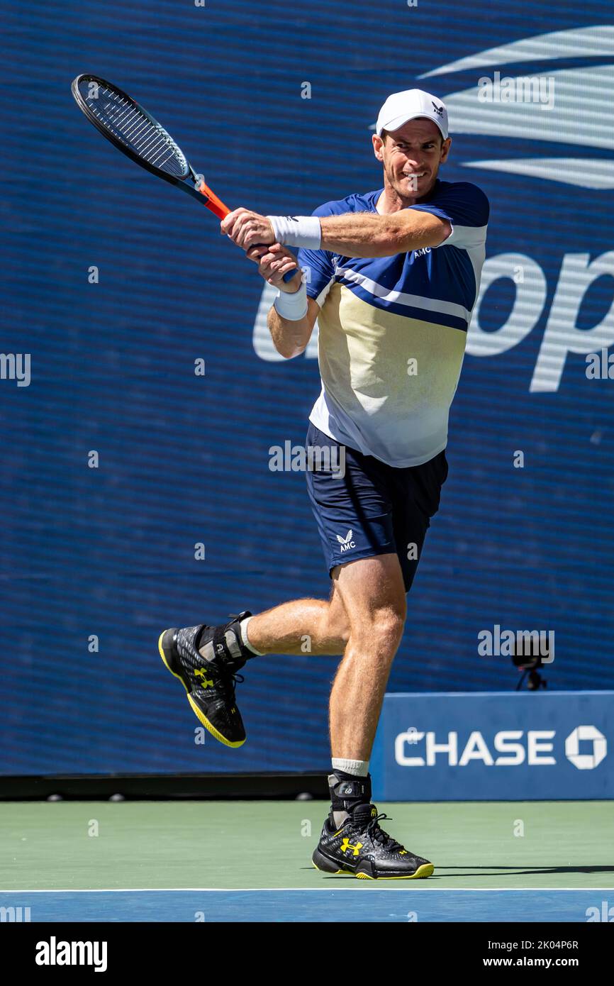 Andy Murray (GBR) gareggia al 2022 US Open. Foto Stock