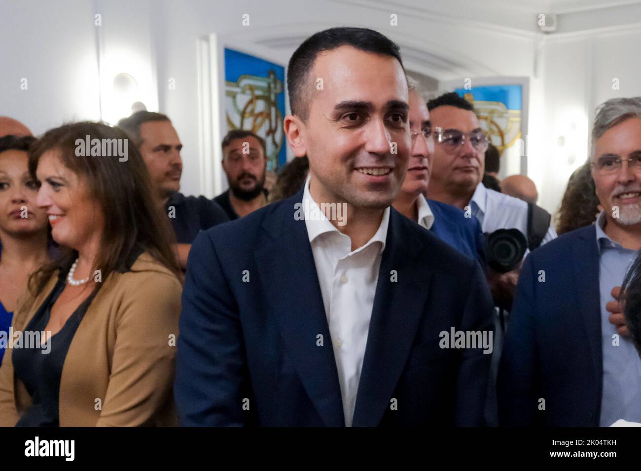 Il Ministro degli Esteri Luigi di Maio a Napoli per inaugurare la sua commissione elettorale, si terrà con il suo partito Impanno civico nelle elezioni del 25 settembre Foto Stock