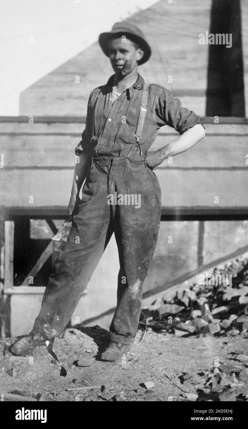 Ritratto operaio americano, ca. 1910. Foto Stock