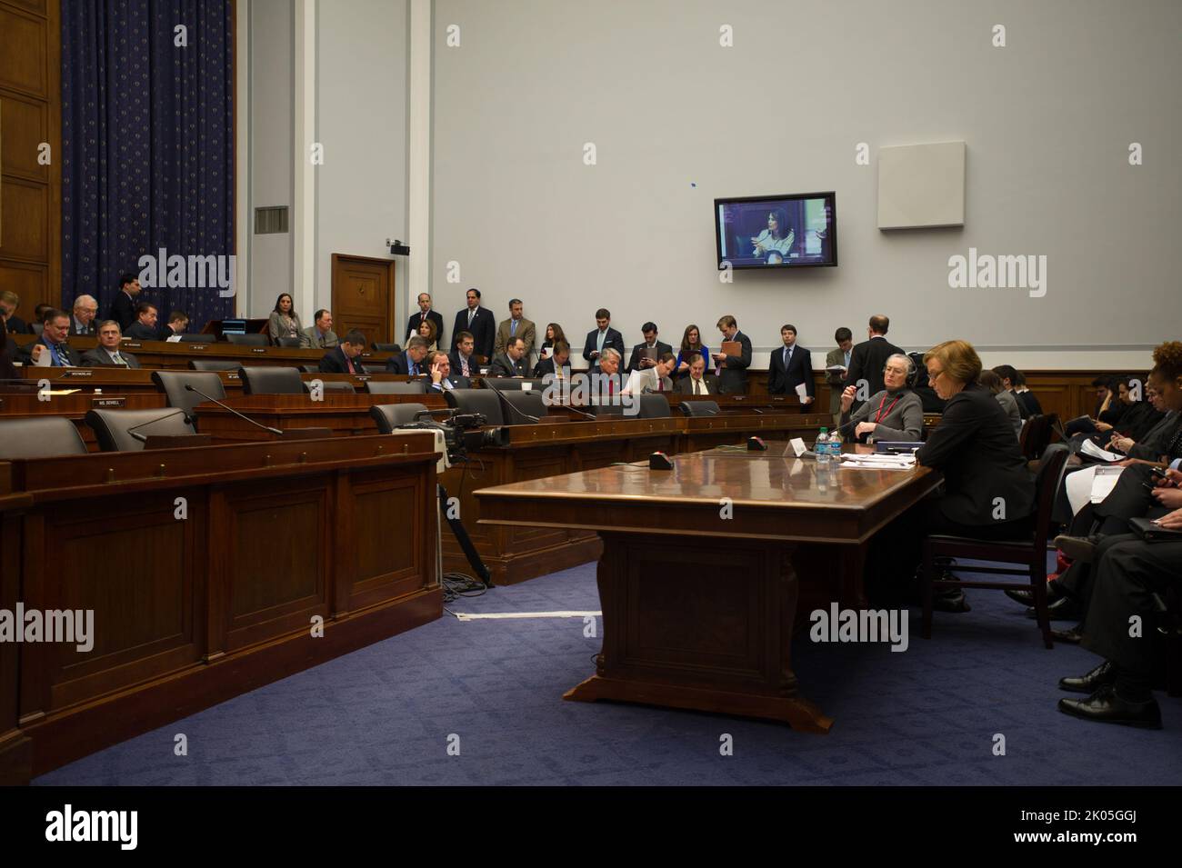 Testimonianza del commissario federale per l'amministrazione degli alloggi Carol Galante all'audizione del Comitato per i servizi finanziari della Camera, Capitol Hill. Foto Stock