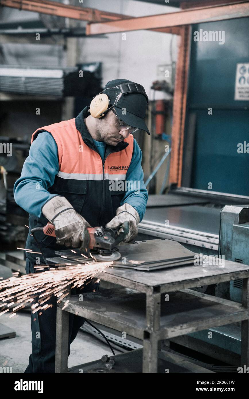 fabbrica di falegnameria di ferro Foto Stock