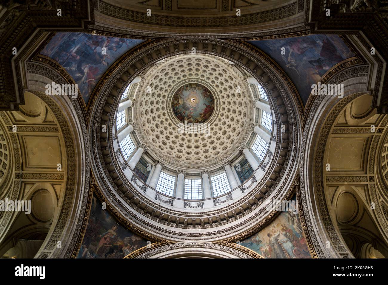 La cupola centrale, il Panthéon, un monumento neoclassico che si trova dopo la Rivoluzione francese utilizzato come mausoleo per i resti di illustri francesi Foto Stock