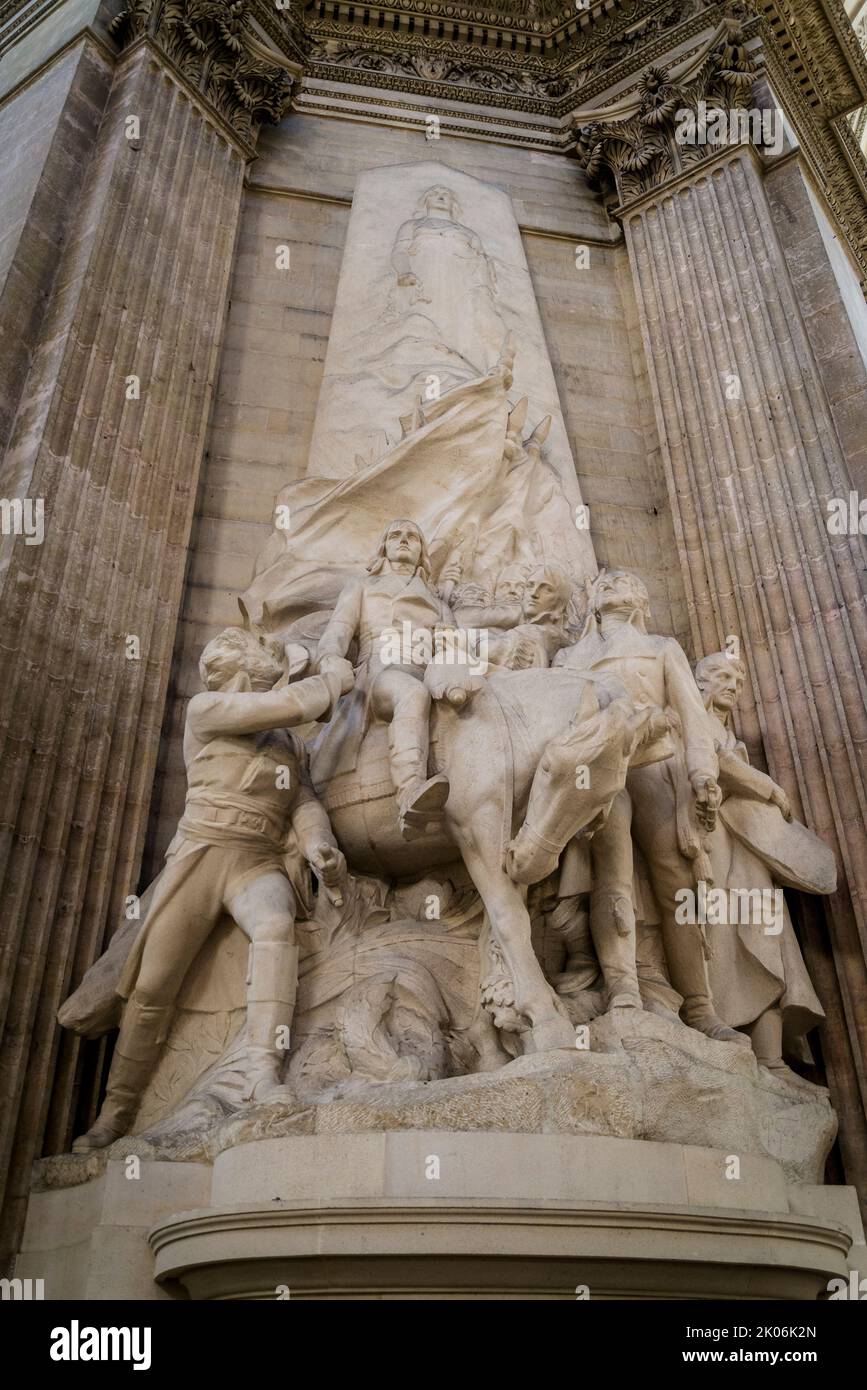 Il Panthéon, un monumento neoclassico che è dal momento della Rivoluzione francese utilizzato come mausoleo per i resti di illustri cittadini francesi, Parigi, F. Foto Stock