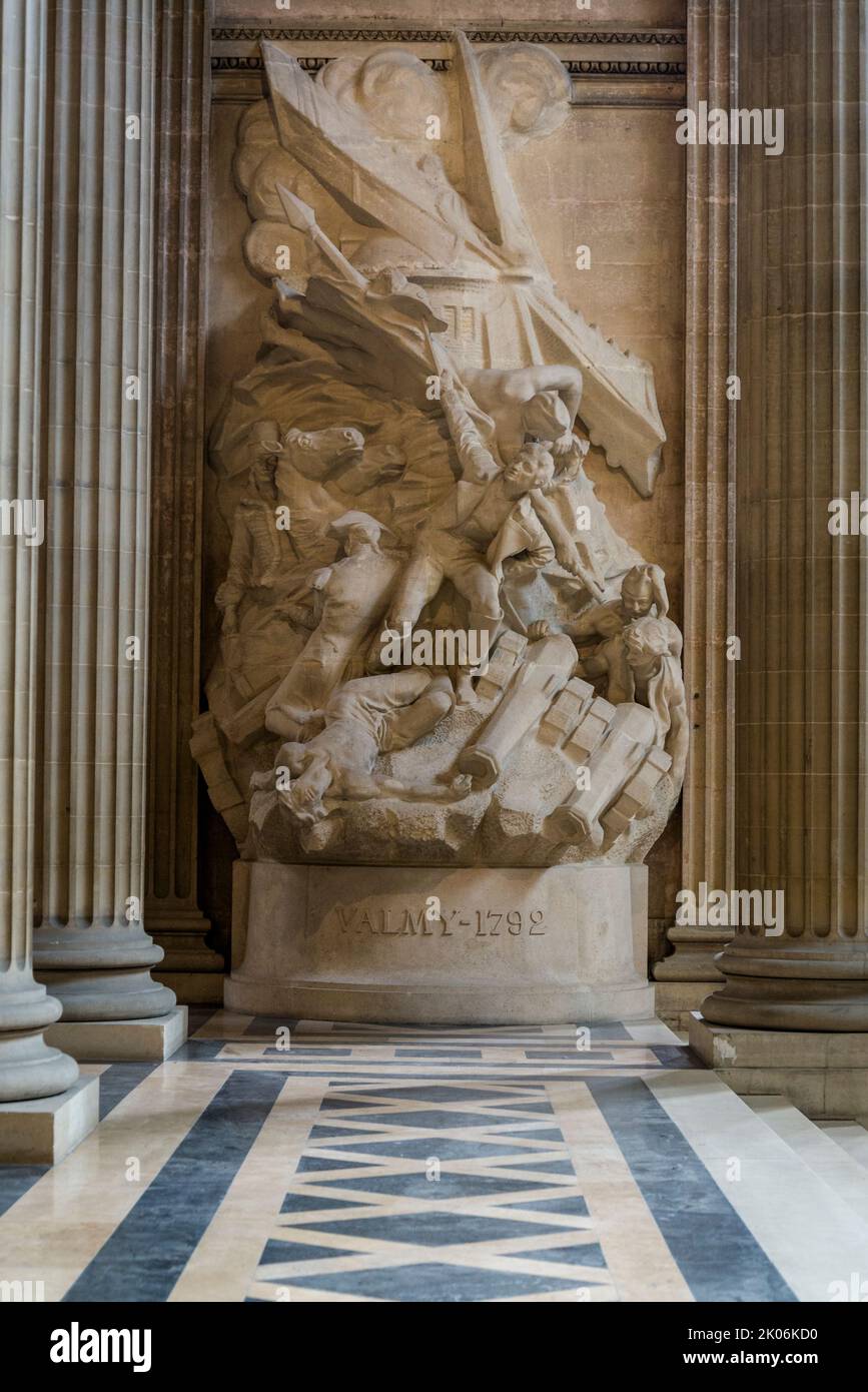 Monumento a Valmy 1792 nel Panthéon, un monumento neoclassico che è dal momento della Rivoluzione francese utilizzato come mausoleo per i resti di distinguishe Foto Stock