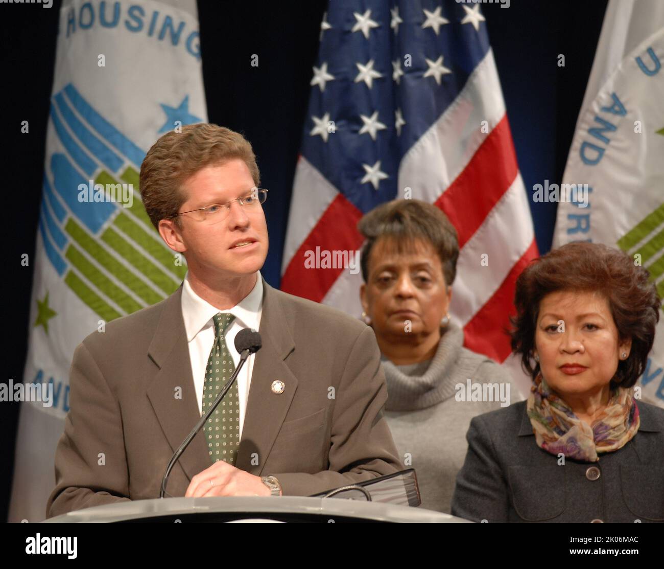 Visita della First Lady Michelle Obama alla sede dell'HUD. Foto Stock