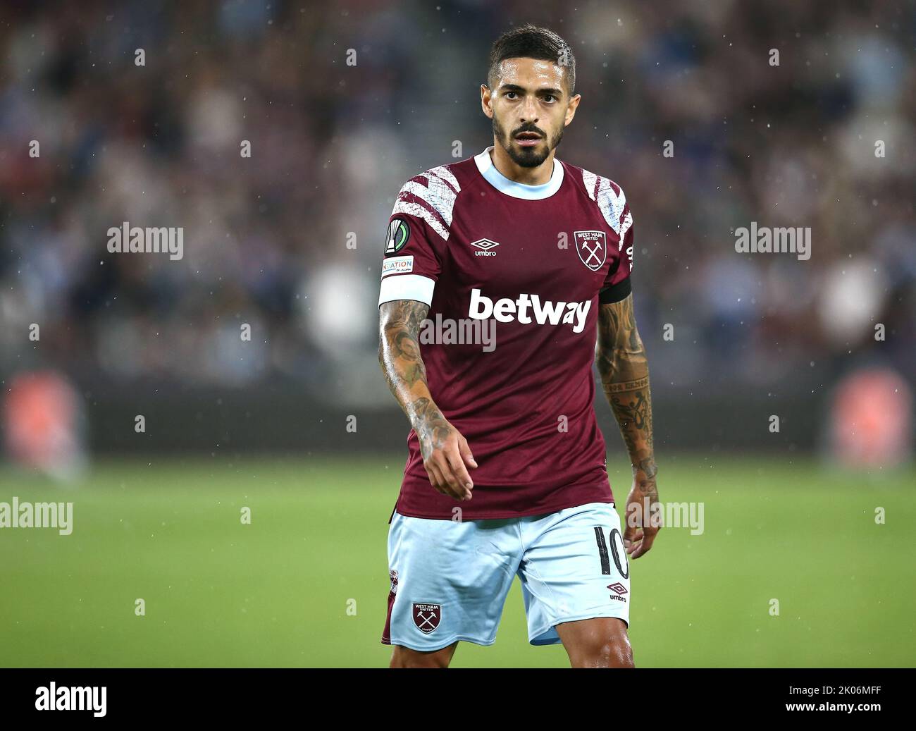 Londra, Regno Unito. 8th settembre 2022. Europa Conference League: West Ham United contro Steaua Bucharest, London Stadium, Londra, Regno Unito. Manuel Lanzini di West Ham United Credit: Michael Zemanek/Alamy Live News Foto Stock