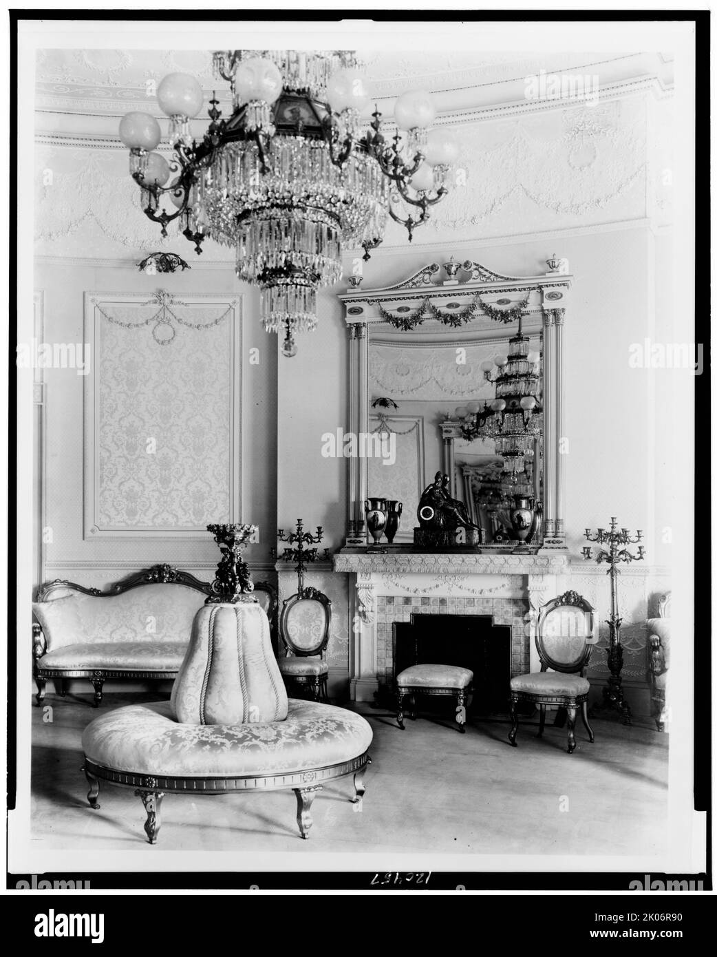 Stanza Blu, Casa Bianca, Washington, D.C., c1890. Foto Stock