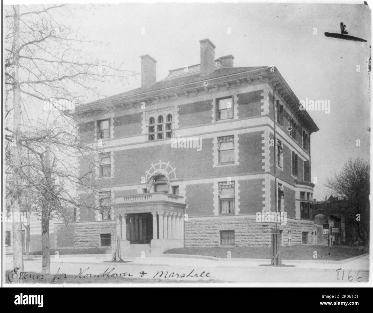 George S. Fraser House, R. St. E Conn. Ave., N.W., Washington, D.C., tra la 1890 e la 1950. La fotografia mostra una vista vicina dell'esterno della George S. Fraser House, situata in 1701 20th Street, N.W., Washington, D.C. l'architetto della casa era Hornblower e Marshall. Foto Stock