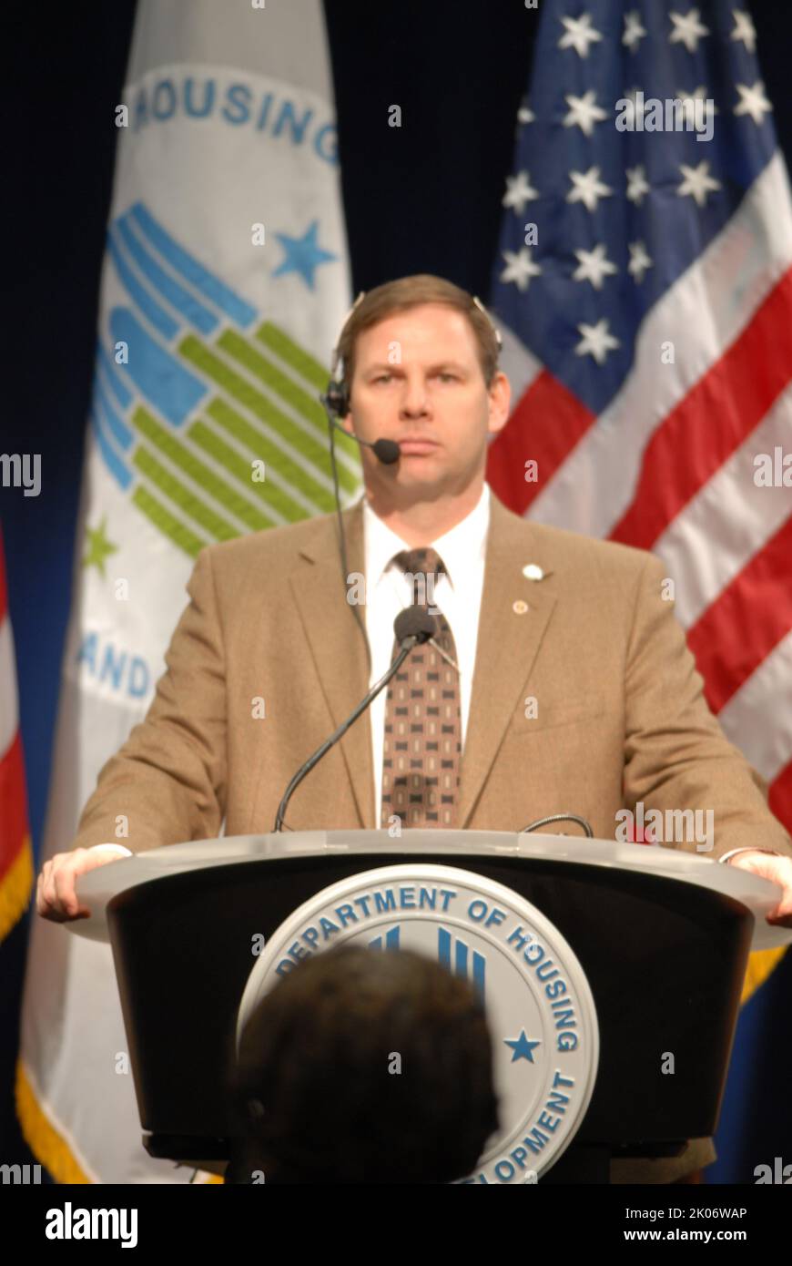 Visita della First Lady Michelle Obama alla sede dell'HUD. Foto Stock