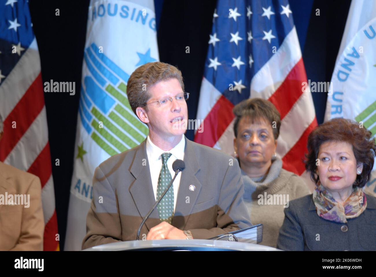 Visita della First Lady Michelle Obama alla sede dell'HUD. Foto Stock