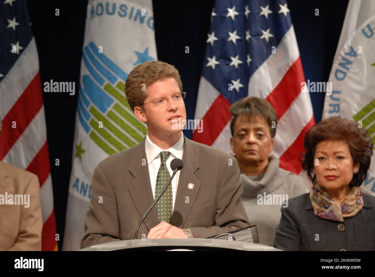 Visita della First Lady Michelle Obama alla sede dell'HUD. Foto Stock