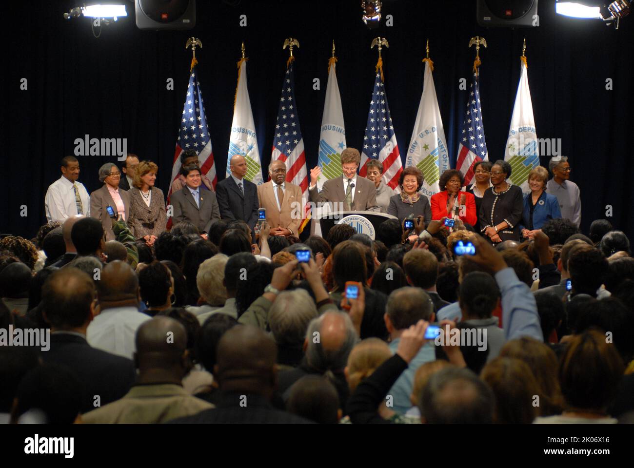 Visita della First Lady Michelle Obama alla sede dell'HUD. Foto Stock