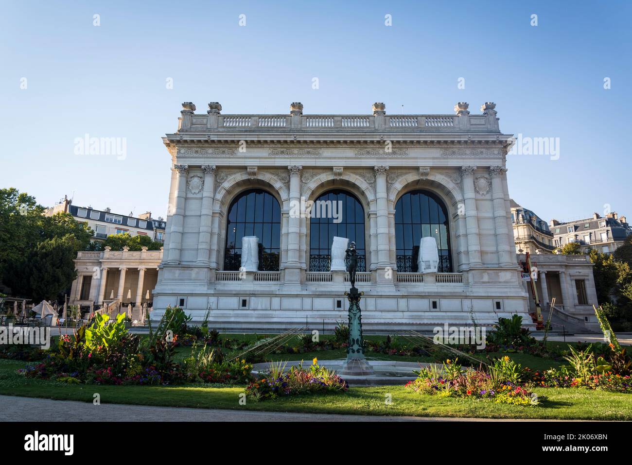 Palais Galliera, bellissimo giardino del museo della moda Chic Beaux-Arts che espone 3 secoli di abbigliamento, accessori e fotografia, Parigi, Francia Foto Stock