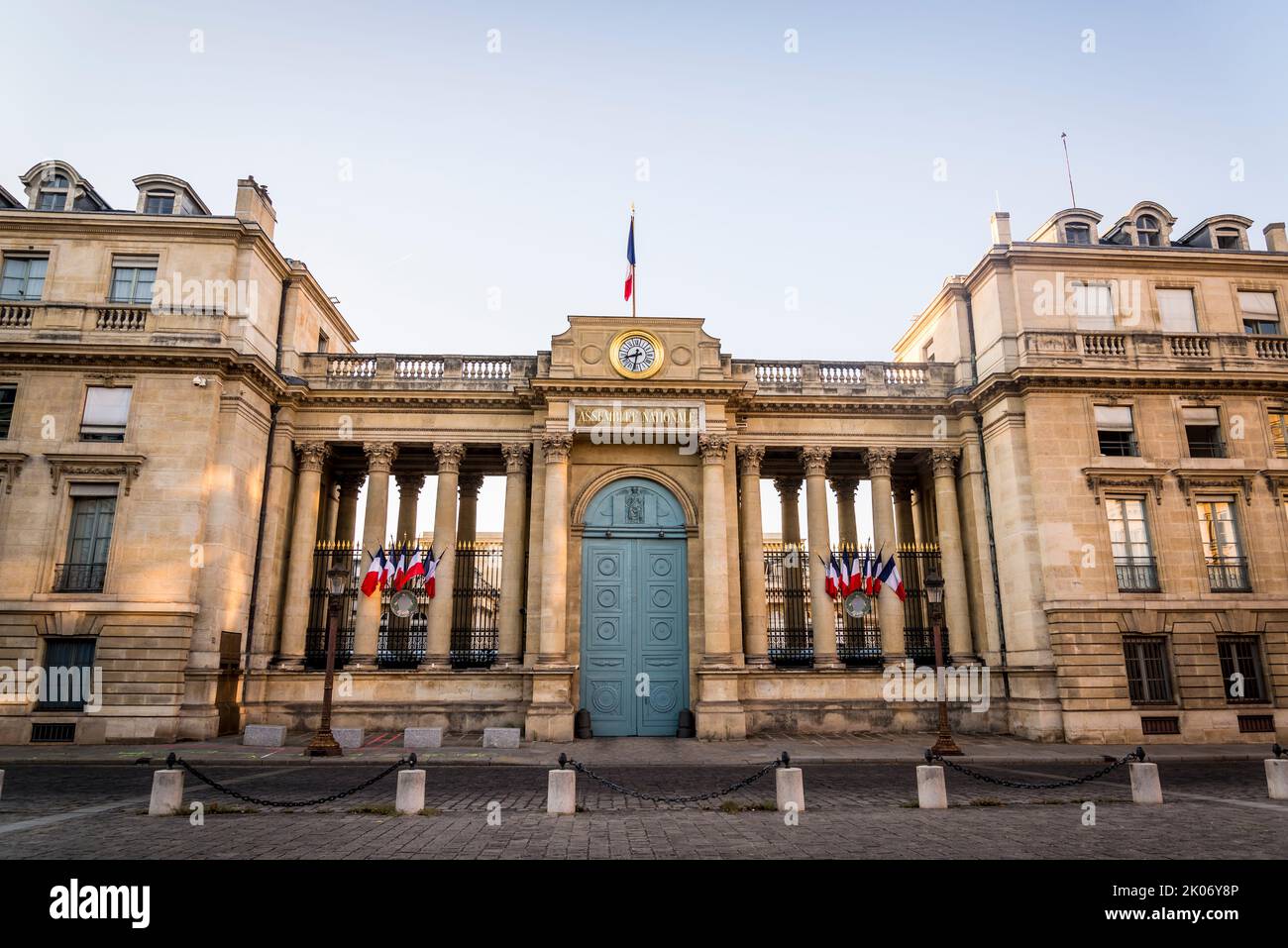 Palais Bourbon, edificio dell'Assemblea Nazionale Francese aperto per visite guidate e dibattiti di osservazione. Parigi, Francia Foto Stock