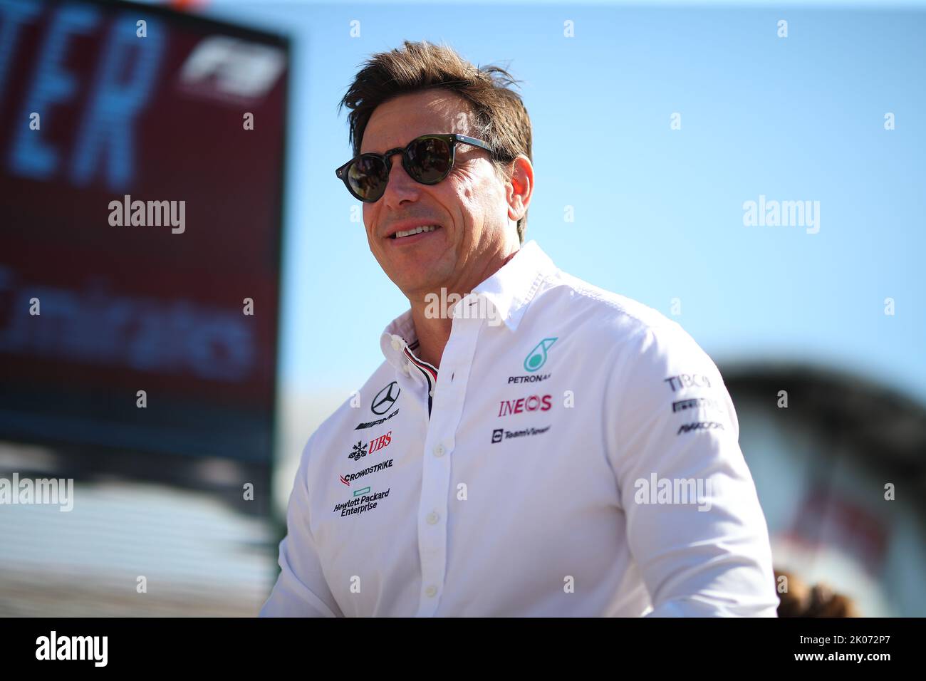 Monza, Italia. 27th Jan, 2022. Toto Wolff Direttore esecutivo del Team Mercedes AMG F1 durante il GP d'Italia, 8-11 settembre 2022 sul circuito di Monza, campionato mondiale di Formula 1 2022. Credit: Independent Photo Agency/Alamy Live News Foto Stock