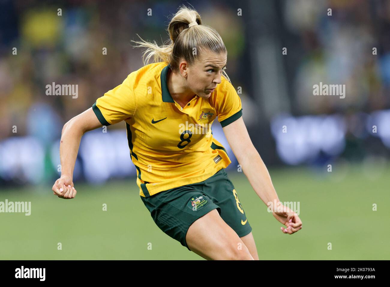 SYDNEY, AUSTRALIA - SETTEMBRE 6: Charlotte Grant of Australia visto durante l'International friendly Match tra Australia e Canada ad Allianz sta Foto Stock