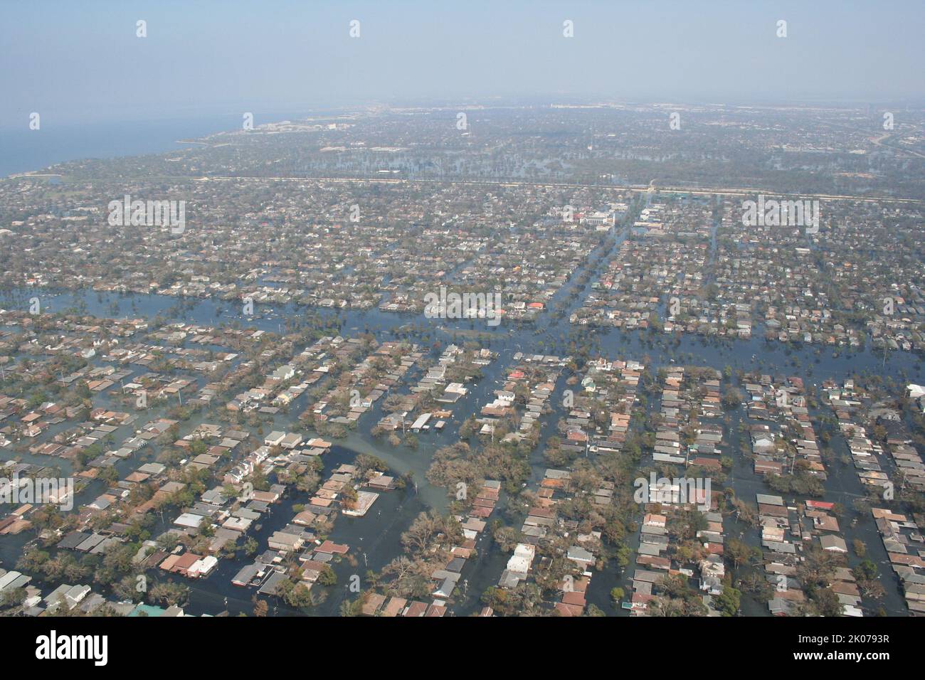 Seleziona visualizzazioni:} New Orleans, Louisiana dopo l'uragano Katrina. Foto Stock